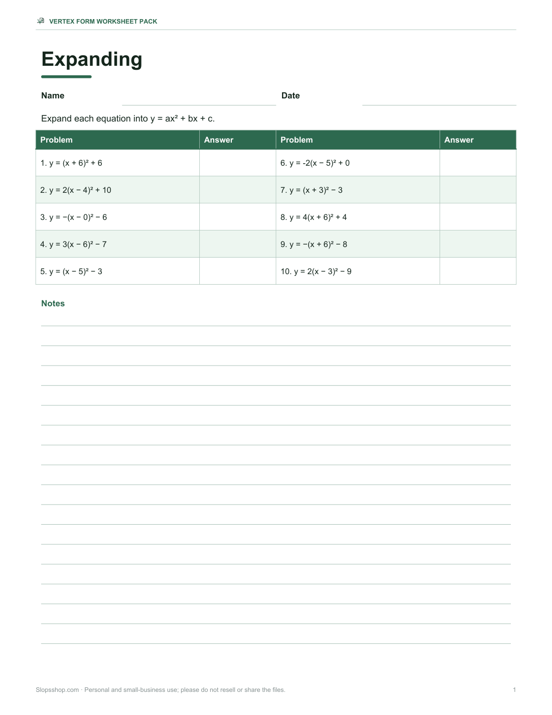Preview of the first page of Vertex → standard (PDF/DOCX)